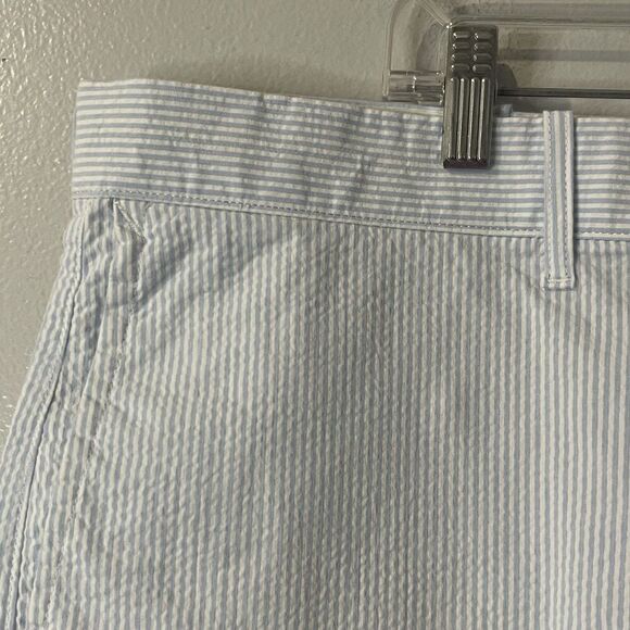 J.CREW 7" Stretch Seersucker Short Size 42 Blue White NEW Preppy Coastal BE493 - Picture 3 of 10